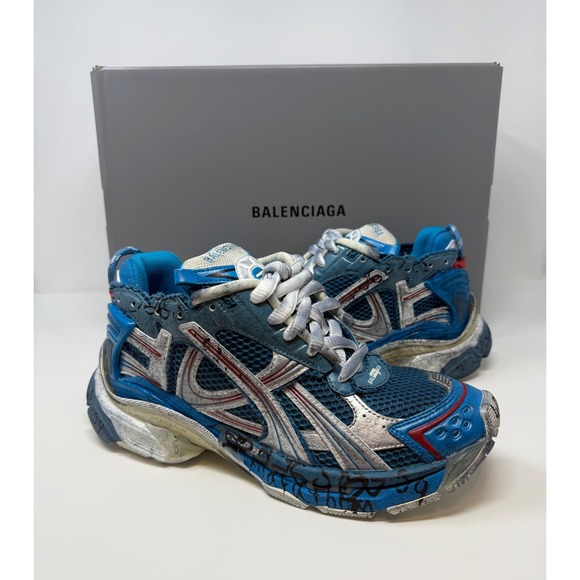 Balenciaga Other - Balenciaga Marathon Runner Sneaker Blue Unreleased Demna Size 7 US 40 EU